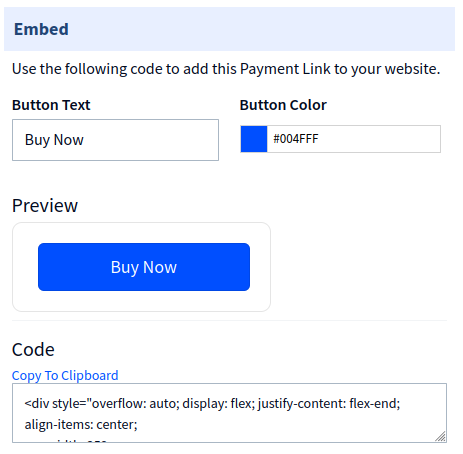 embed button